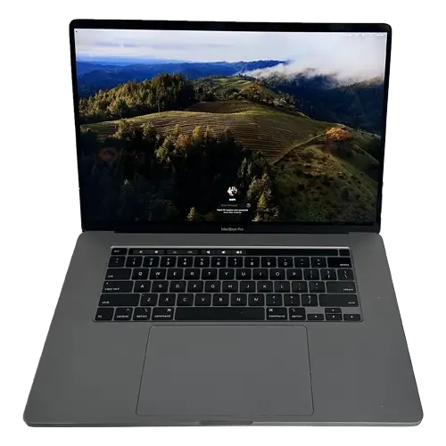 لپ تاپ استوک مک بوک پرو 2019 که دارای صفحه نمایش روشن با کیفیت عالی است.